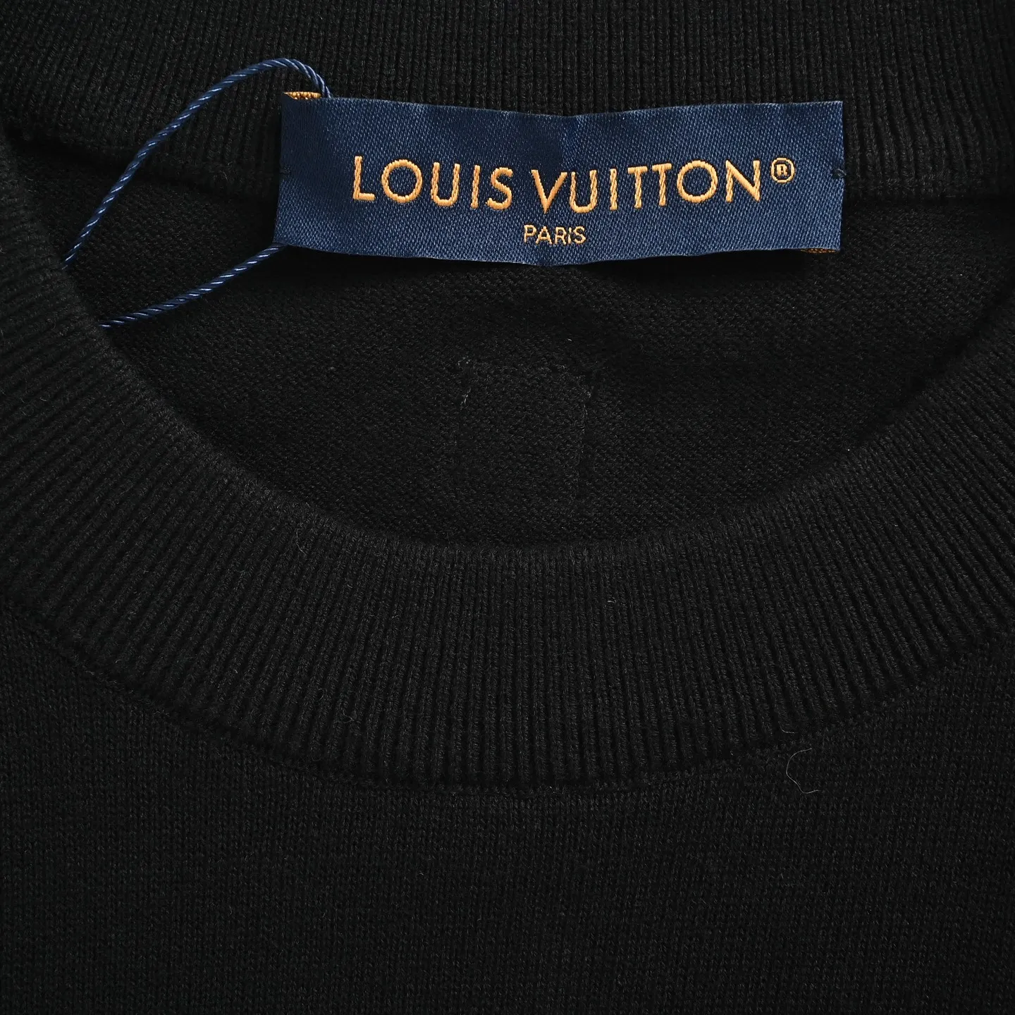 Louis Vuitton/Louis Vuitton hem three-flower jacquard mesh crew neck sweater